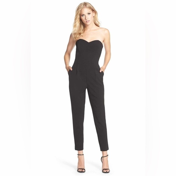 Adelyn Rae Strapless Slim Leg Jumpsuit - Picture 1 of 13